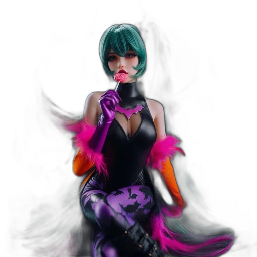 dress, weapon, staff, mask, concept art, cyberpunk, fantasy art, pixel art transparent PNG cut-out