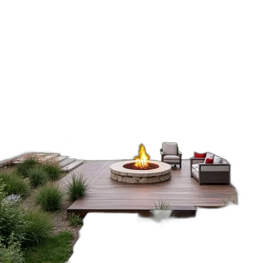 furniture, 3d render, photorealistic, concept art, forest, fog, fire, rain transparent PNG cut-out
