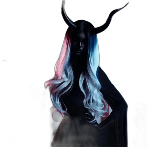 dress, hair, mask, dragon transparent PNG cut-out