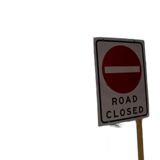 car, staff, 3d render, photorealistic, city street, road, closed, sign transparent PNG cut-out
