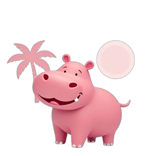 animal, creature, dragon, 3d render, concept art, photorealistic, cartoon, pink transparent PNG cut-out