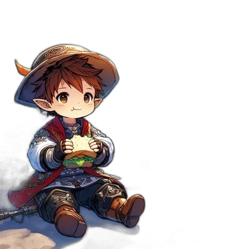 hat, food, weapon, staff, fantasy art, concept art, watercolor, pixel art transparent PNG cut-out