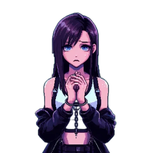 staff, dress, jacket, pixel art, anime, vaporwave, concept art, neon lights transparent PNG cut-out