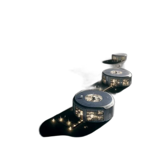 shoes, jewelry, furniture, 3d render, concept art, lunar, colony, multiple transparent PNG cut-out