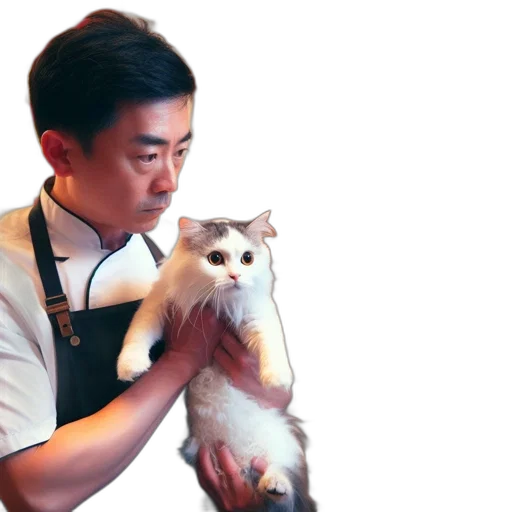 staff, food, animal, creature, asian, man, chef, outfit transparent PNG cut-out