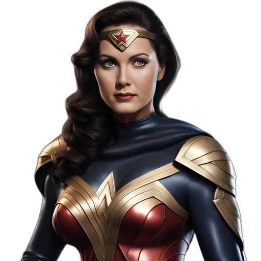 comic book art, concept art, photorealistic, woman, wearing, blue, gold, costume transparent PNG cut-out