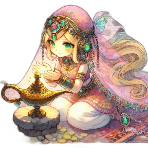 jewelry, dress, crown, mask, fantasy art, pixel art, concept art, anime transparent PNG cut-out