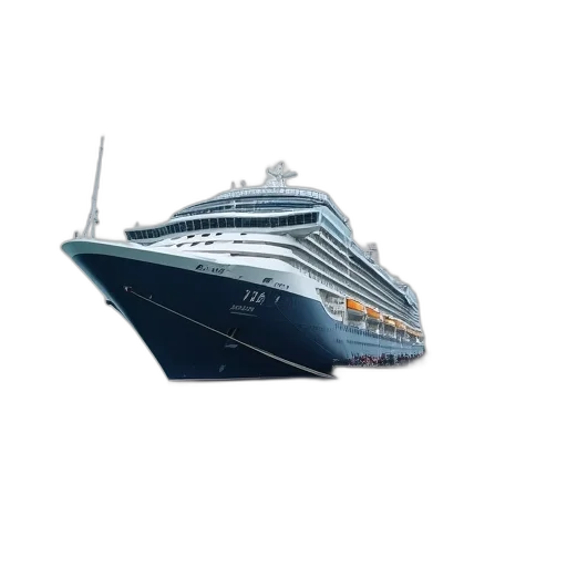 hat, crown, photorealistic, 3d render, concept art, large, cruise, ship transparent PNG cut-out