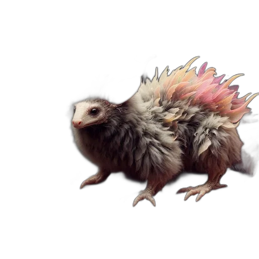 creature, animal, dragon, hair, concept art, 3d render, watercolor, photorealistic transparent PNG cut-out