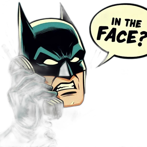 face, mask, comic book art, concept art, cartoon, batman, his, iconic transparent PNG cut-out