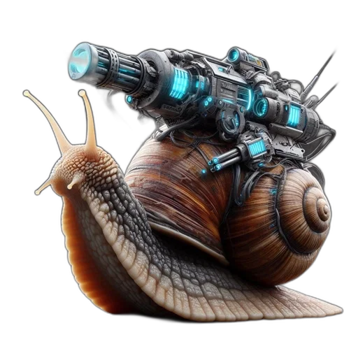 weapon, robot, animal, car, concept art, fantasy art, 3d render, photorealistic transparent PNG cut-out