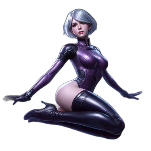 robot, dress, concept art, fantasy art, 3d render, comic book art, dark, space transparent PNG cut-out
