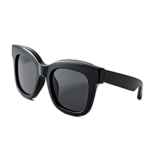 3d render, black, sunglasses, single transparent PNG cut-out