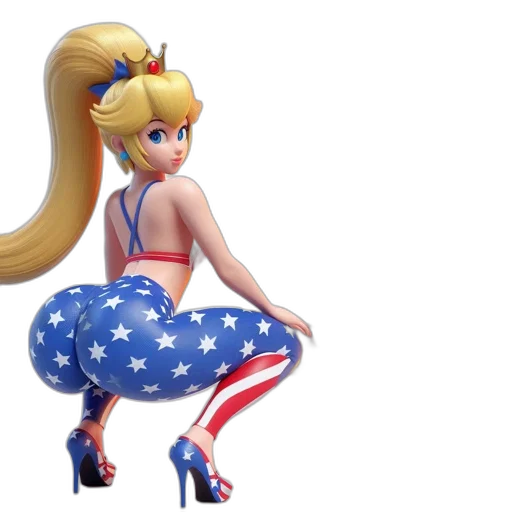 concept art, 3d render, anime, cartoon, animated, female, figure, blonde transparent PNG cut-out