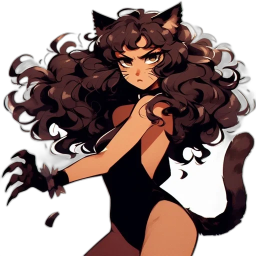 hair, staff, creature, pixel art, anime, fantasy art, concept art, dark transparent PNG cut-out