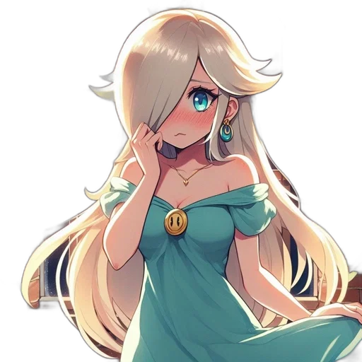 dress, staff, face, crown, anime, pixel art, cartoon, concept art transparent PNG cut-out