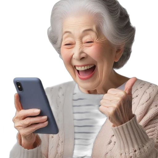 face, staff, dress, elderly, woman, striped, shirt, cardigan transparent PNG cut-out