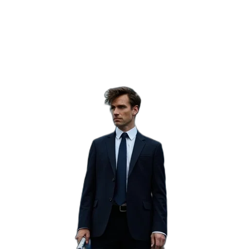 jacket, staff, robot, face, concept art, 3d render, pixel art, comic book art transparent PNG cut-out