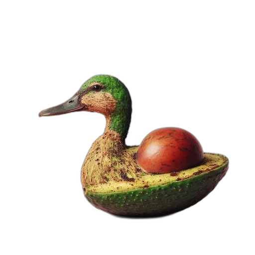 animal, food, hat, creature, 3d render, photorealistic, oil painting, concept art transparent PNG cut-out