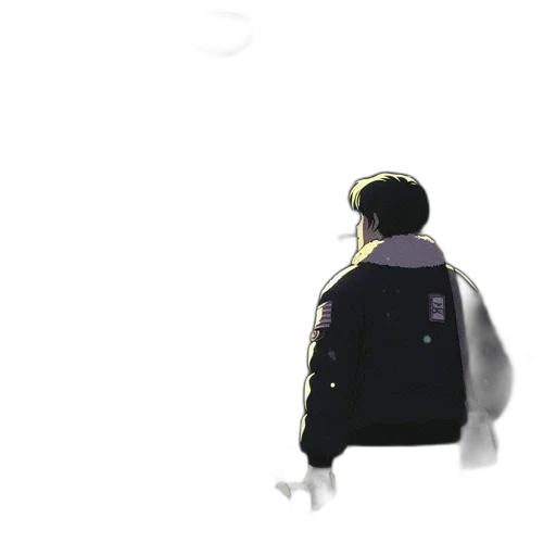 jacket, robot, umbrella, creature, concept art, watercolor, anime, pixel art transparent PNG cut-out