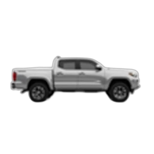 car, 3d render, photorealistic, silver, pickup, truck, parked, white transparent PNG cut-out