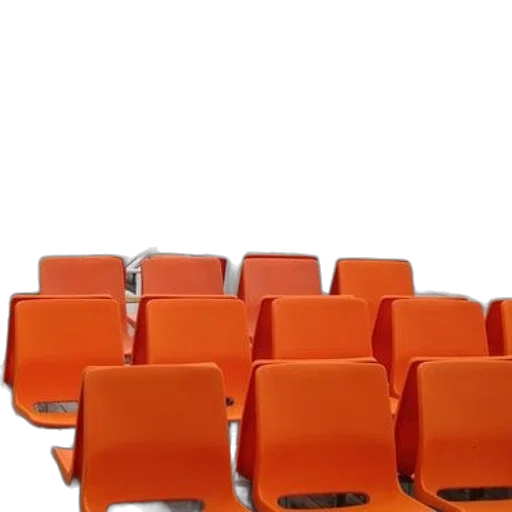furniture, staff, crown, 3d render, empty, boat, orange, seats transparent PNG cut-out