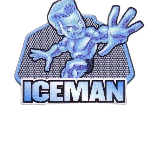 concept art, pixel art, comic book art, 3d render, promotional, image, iceman, featuring transparent PNG cut-out