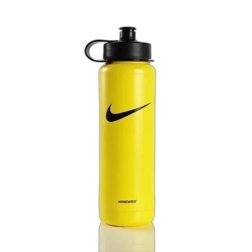 bottle, staff, weapon, 3d render, yellow, black, nike, water transparent PNG cut-out