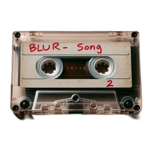 image, displays, translucent, cassette, tape, labeled, blur, song transparent PNG cut-out
