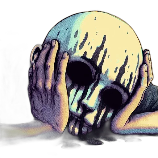 mask, face, crown, creature, concept art, watercolor, comic book art, photorealistic transparent PNG cut-out