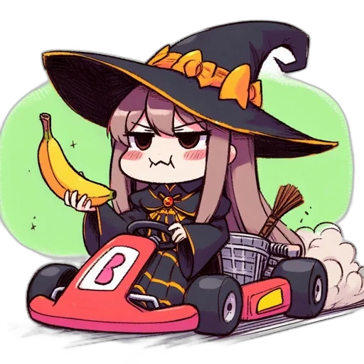 weapon, staff, car, hat, anime, cartoon, concept art, fantasy art transparent PNG cut-out