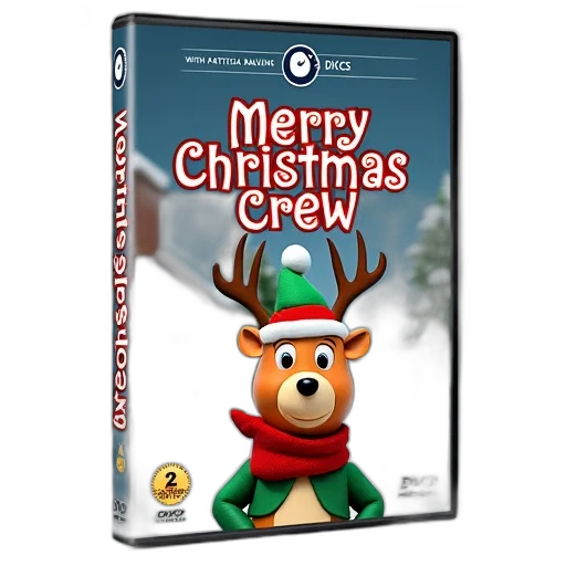 3d render, dvd, cover, festive, christmas, theme, displayed, features transparent PNG cut-out