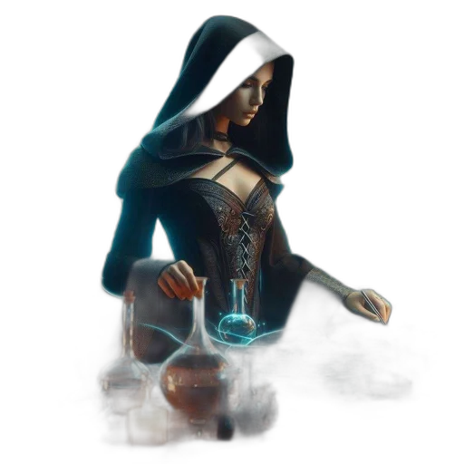 jewelry, staff, dress, mask, concept art, fantasy art, pixel art, comic book art transparent PNG cut-out