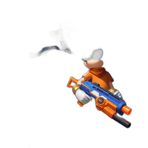 weapon, staff, animal, robot, concept art, 3d render, pixel art, two transparent PNG cut-out
