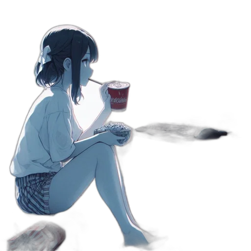 dress, creature, food, robot, watercolor, concept art, anime, vaporwave transparent PNG cut-out