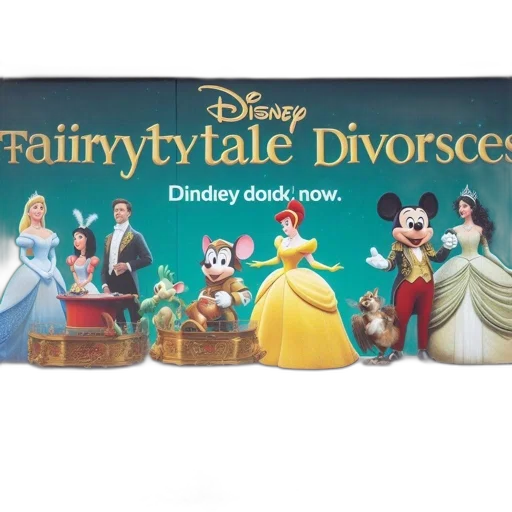 outdoor, billboard, satirizes, famous, disney, characters, divorce, scenarios transparent PNG cut-out