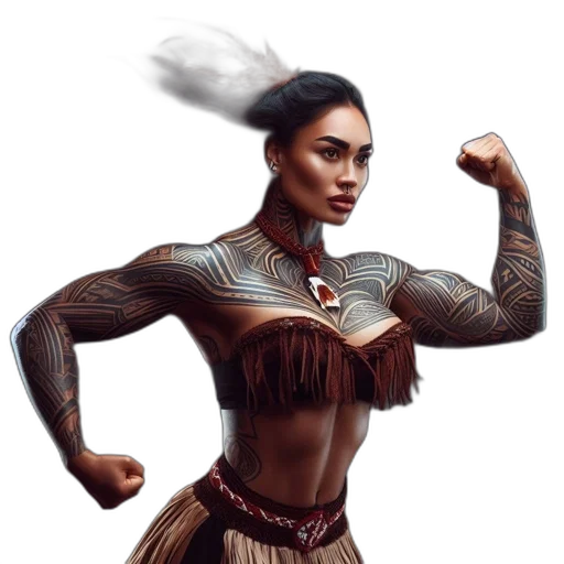 fantasy art, concept art, comic book art, pixel art, earth tones, intensely, confident, woman transparent PNG cut-out