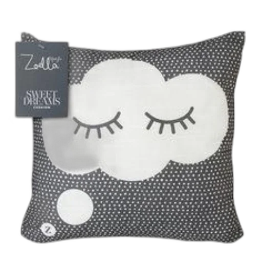 monochrome, black, white, cushion, cloud, design, featuring, closed transparent PNG cut-out