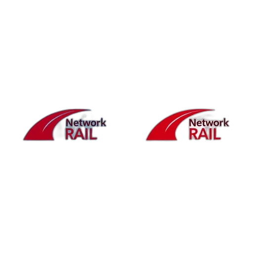 second, image, shows, same, stylized, logo, network, rail transparent PNG cut-out