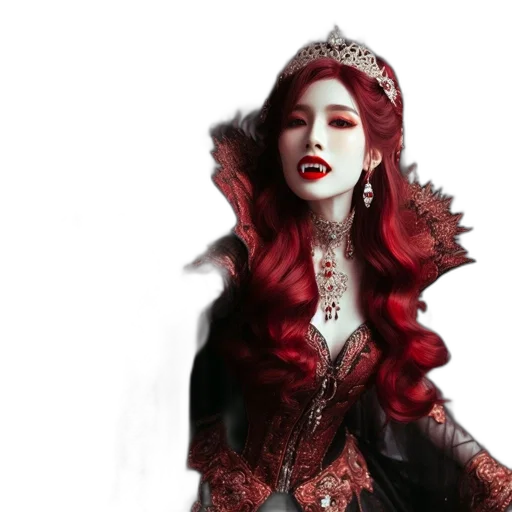 crown, fantasy art, concept art, photorealistic, comic book art, red, dark, elegant transparent PNG cut-out