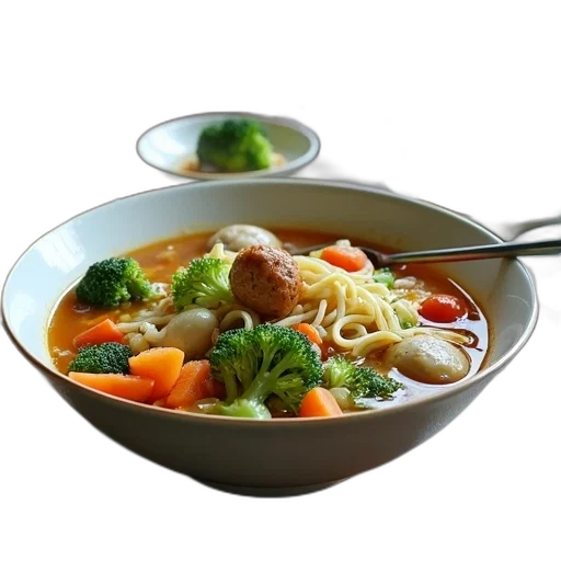 food, 3d render, photorealistic, large, bowl, filled, variety, items transparent PNG cut-out