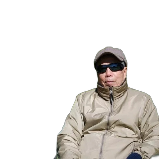 jacket, staff, hat, face, 3d render, photorealistic, cyberpunk, concept art transparent PNG cut-out