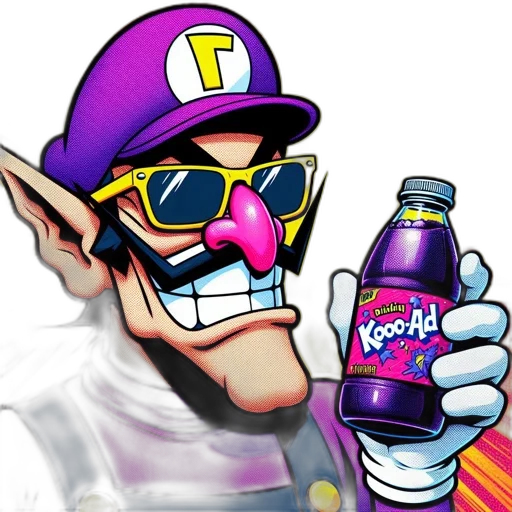 bottle, face, food, weapon, vaporwave, concept art, 3d render, cartoon transparent PNG cut-out