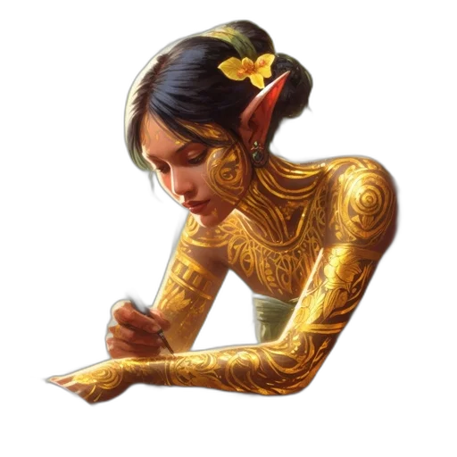 jewelry, mask, fantasy art, concept art, photorealistic, pixel art, golden, verdant transparent PNG cut-out