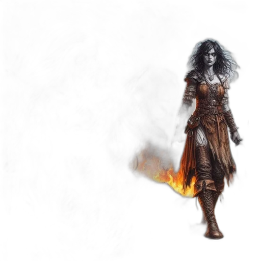 fantasy art, concept art, comic book art, pixel art, fire, fantasy, scene, depicts transparent PNG cut-out