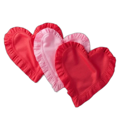 hat, three, bright, hearts transparent PNG cut-out