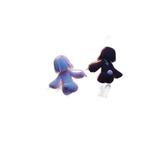 creature, umbrella, hair, staff, 3d render, concept art, pixel art, vaporwave transparent PNG cut-out