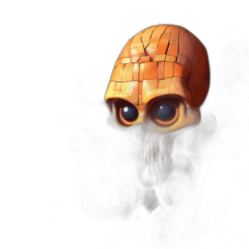 mask, robot, hat, creature, concept art, fantasy art, 3d render, pixel art transparent PNG cut-out
