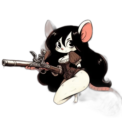 weapon, staff, animal, concept art, cartoon, anime, pixel art, anthropomorphic transparent PNG cut-out