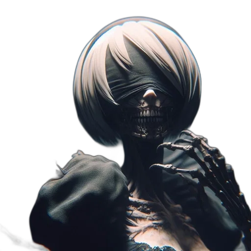 mask, face, creature, robot, 3d render, concept art, cyberpunk, anime transparent PNG cut-out